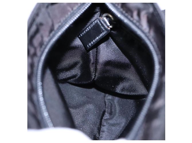 Borsa a spalla PRADA in nylon nero argento autentica bs17219 - vista 19