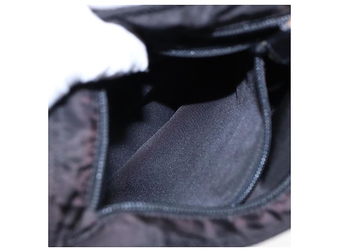 Borsa a spalla PRADA in nylon nero argento autentica bs17219 - vista 20