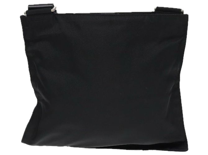 Borsa a spalla PRADA in nylon nero argento autentica bs17219 - vista 3