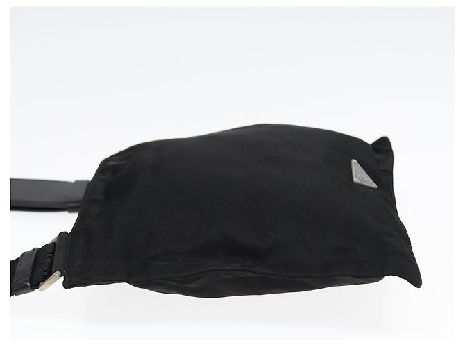 Borsa a spalla PRADA in nylon nero argento autentica bs17219 - vista 4
