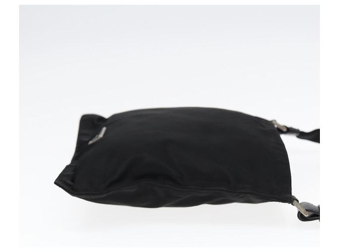 Borsa a spalla PRADA in nylon nero argento autentica bs17219 - vista 5