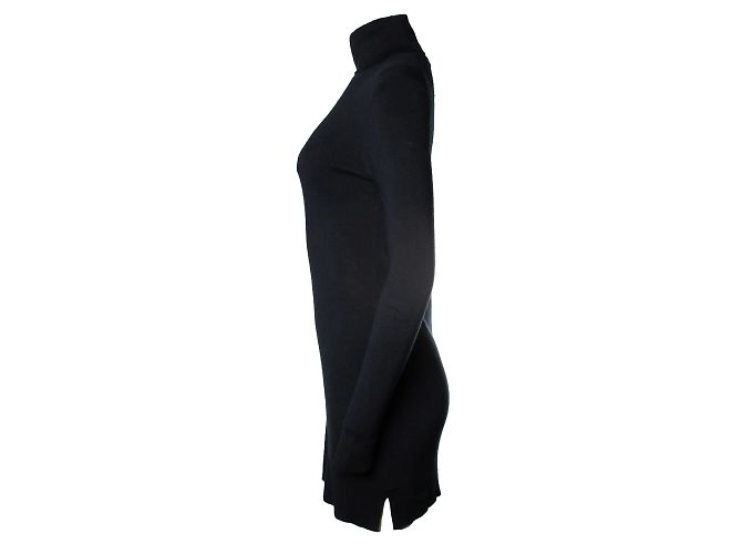 Equipment Strickkleid mit Rollkragen in Blau - Ansicht 2
