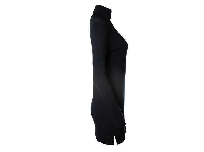 Equipment Strickkleid mit Rollkragen in Blau - Ansicht 4
