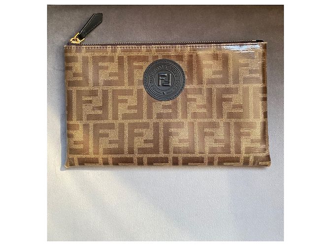 Pochette Fendi FFreedom Marrone Monogramma FF - vista 3