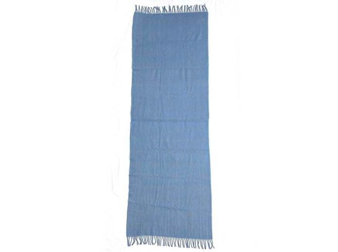 Stola in Cashgora a quadri blu chiaro Loewe - vista 4