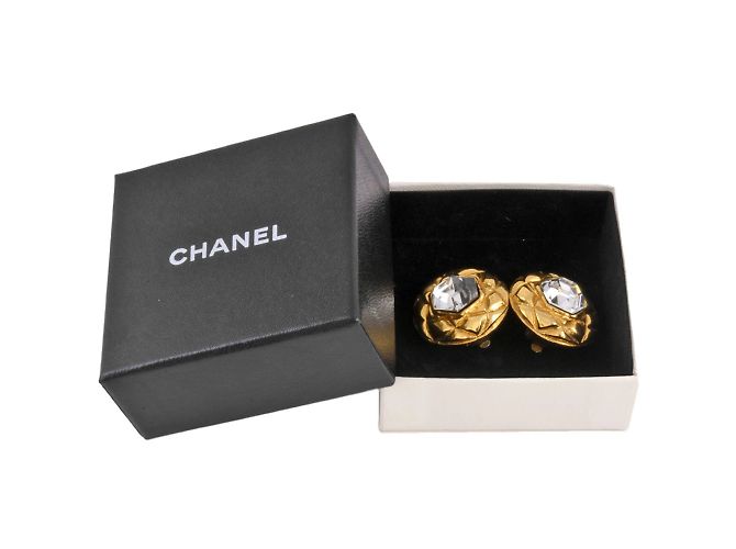 Orecchini rotondi a clip con strass Chanel - vista 5