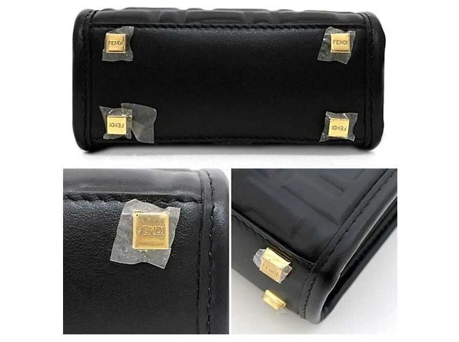 Borsa Fendi 2 in 1 in pelle nera Nero - vista 10