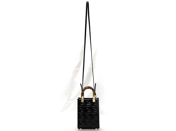 Borsa Fendi 2 in 1 in pelle nera Nero - vista 6