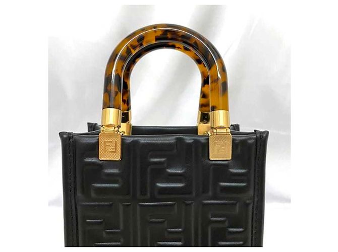 Borsa Fendi 2 in 1 in pelle nera Nero - vista 7