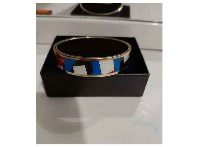 Bracciale Saint Laurent Geometrico Multicolore Oro - vista 2