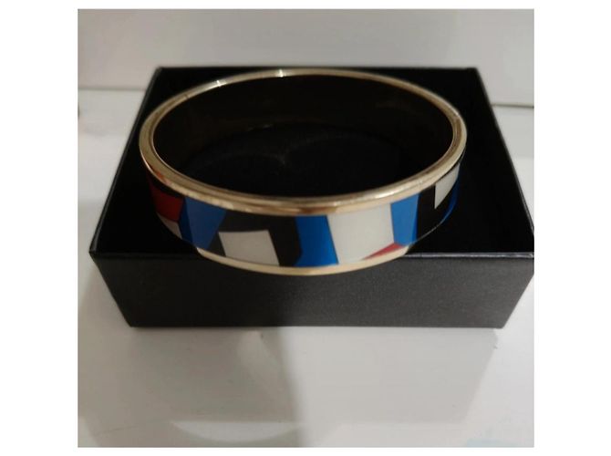 Bracciale Saint Laurent Geometrico Multicolore Oro - vista 4
