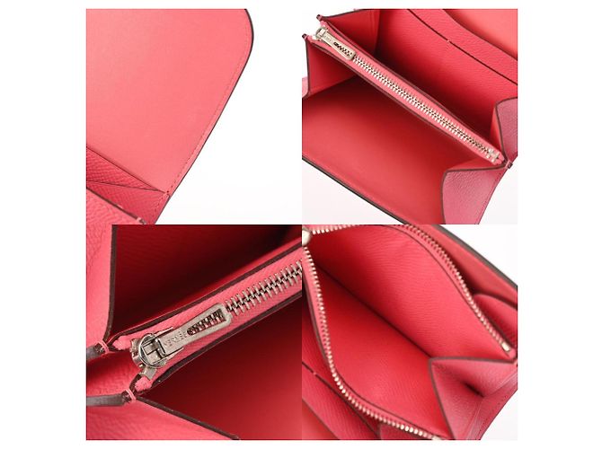 Hermès Constance kompakte Geldbörse Pink - Ansicht 12