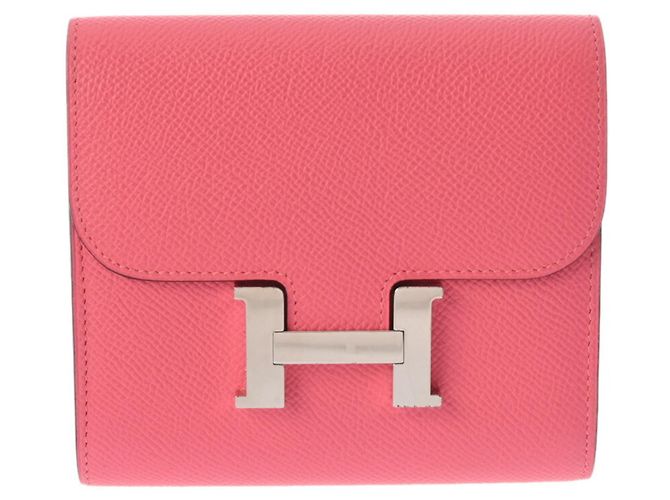 Hermès Constance kompakte Geldbörse Pink - Ansicht 2