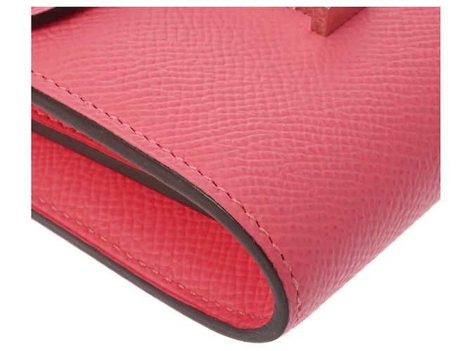 Hermès Constance kompakte Geldbörse Pink - Ansicht 5
