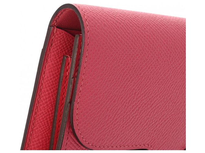 Hermès Constance kompakte Geldbörse Pink - Ansicht 8