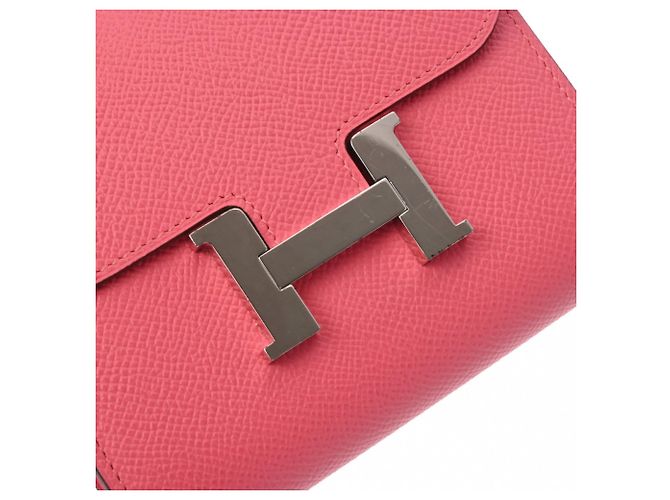 Hermès Constance kompakte Geldbörse Pink - Ansicht 9