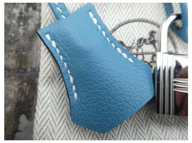 campanella, cerniera e lucchetto hermès nuovo per borsa hermès kelly messenger dustbag Blu - view 3