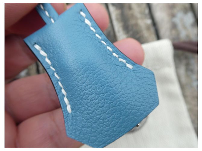 campanella, cerniera e lucchetto hermès nuovo per borsa hermès kelly messenger dustbag Blu - view 6