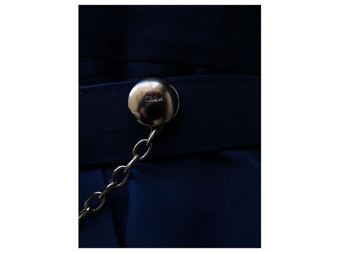 Abito Chloé in seta blu navy - vista 4
