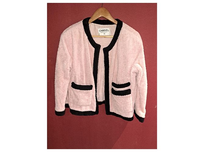 Chaqueta de Material de Espuma Chanel Rosa - vista 3