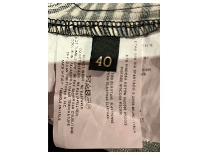 Atemberaubendes ETRO-Kleid mit Ledergürtel Schwarz Mehrfarben - view 5