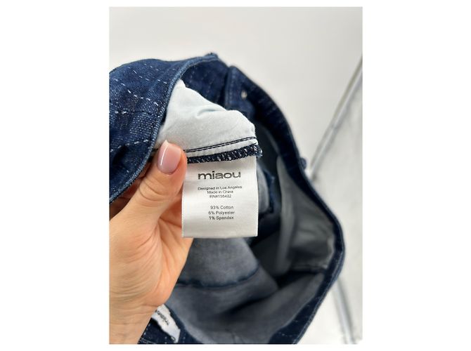 Autre Marque Miaou shorts T.International S Cotone Blu - vista 4