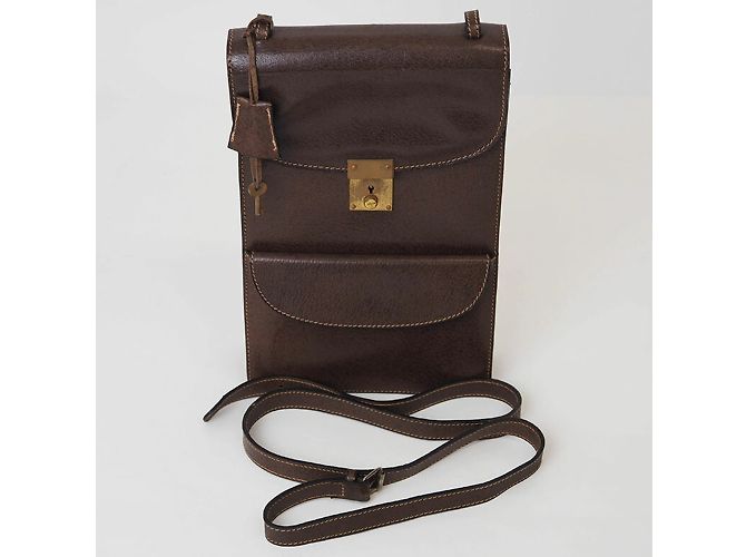 GUCCI Alte Leder Schultertasche Braun - Ansicht 10