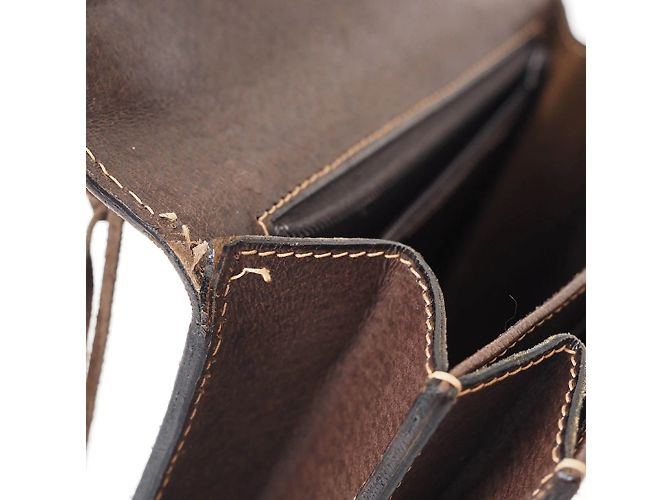 GUCCI Alte Leder Schultertasche Braun - Ansicht 7