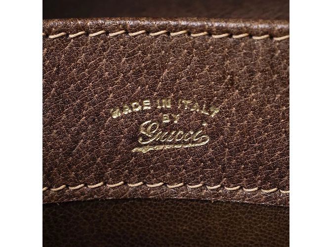 GUCCI Alte Leder Schultertasche Braun - Ansicht 8