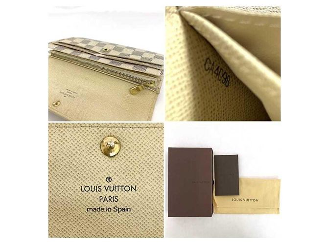 Cartera Larga Damier Azur Louis Vuitton Castaño Blanco - vista 11