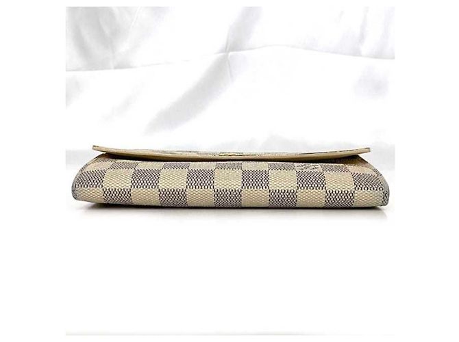 Cartera Larga Damier Azur Louis Vuitton Castaño Blanco - vista 4