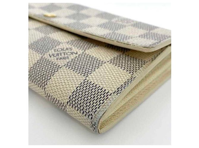 Cartera Larga Damier Azur Louis Vuitton Castaño Blanco - vista 5