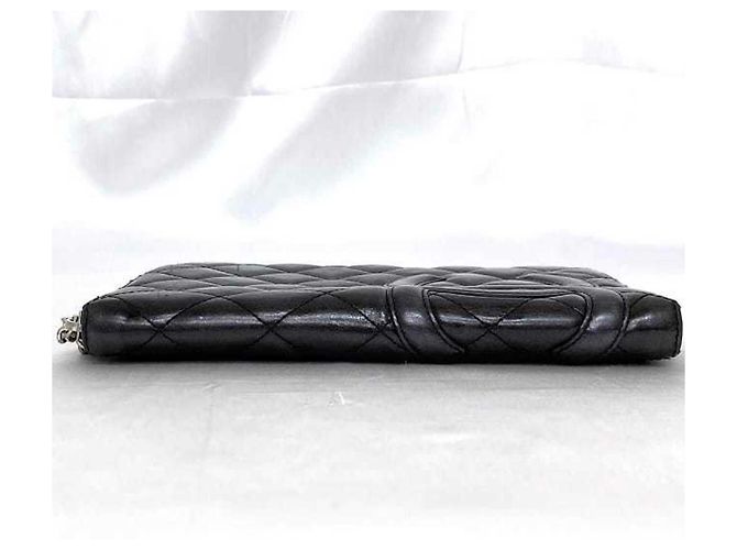 Cartera larga de cuero negro Chanel - vista 3