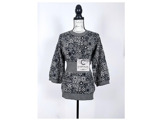 Chanel Neuer CC Buttons Runway Pullover Mehrfarben - Ansicht 6