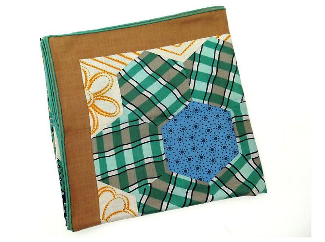 Aline Hermès NOVE CHALE HERMES AMERICAN QUILTS H243844S CACHEMIRE E SETA BEIGE SCIALLE - vista 10