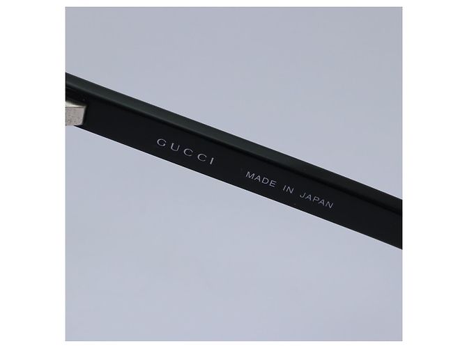 Gafas de plástico GUCCI Web Sherry Line Date negras rojas verdes Auth 87728 Negro - vista 14