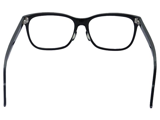 Gafas de plástico GUCCI Web Sherry Line Date negras rojas verdes Auth 87728 Negro - vista 2