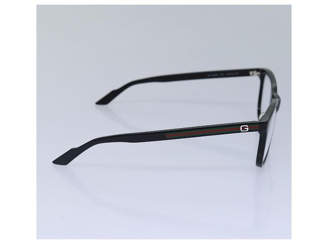 Gafas de plástico GUCCI Web Sherry Line Date negras rojas verdes Auth 87728 Negro - vista 4