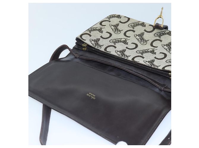 Céline BORSO A SPALLA CELINE C Saluki Tela Beige Auth 88426 - vista 11