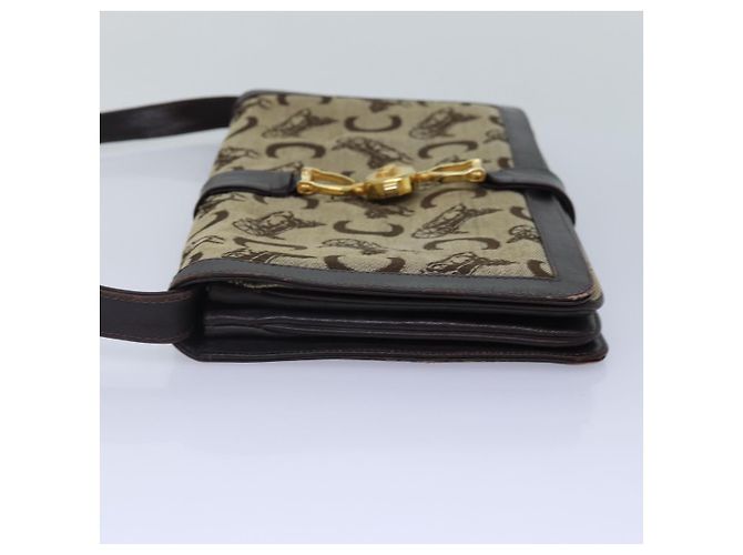 Céline BORSO A SPALLA CELINE C Saluki Tela Beige Auth 88426 - vista 3