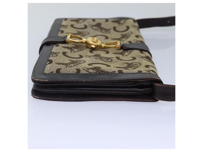 Céline BORSO A SPALLA CELINE C Saluki Tela Beige Auth 88426 - vista 4