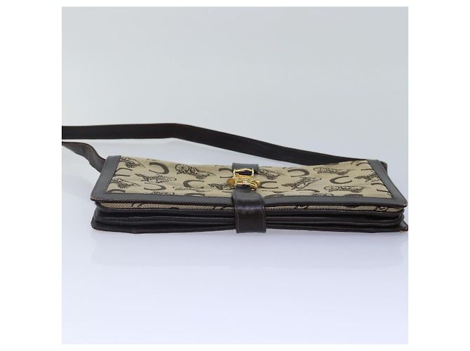 Céline BORSO A SPALLA CELINE C Saluki Tela Beige Auth 88426 - vista 5