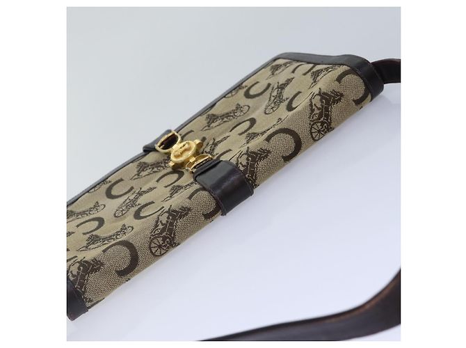 Céline BORSO A SPALLA CELINE C Saluki Tela Beige Auth 88426 - vista 6