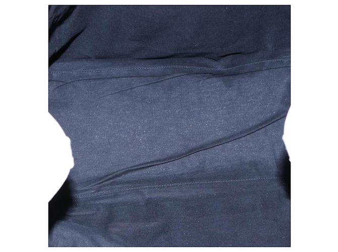 BALENCIAGA Navy Cabas Handtasche Leder Weiß Silber 339936 Auth bs17140 - Ansicht 11