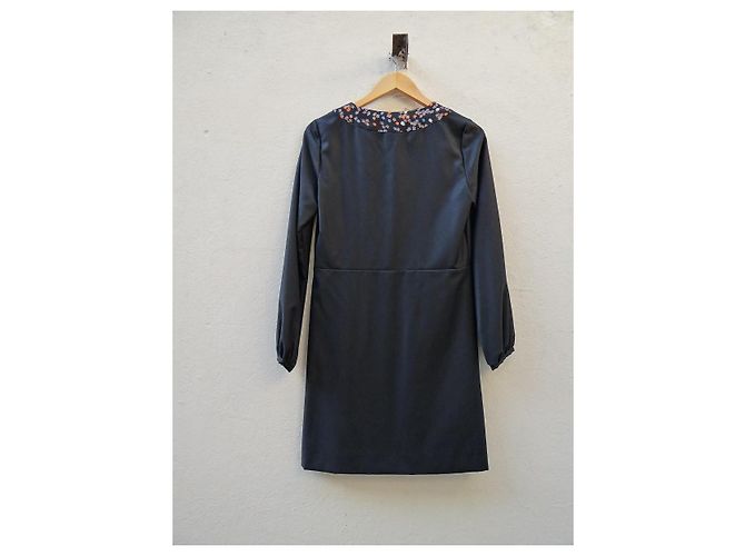 Abito Chloé nero in lana e seta - vista 5