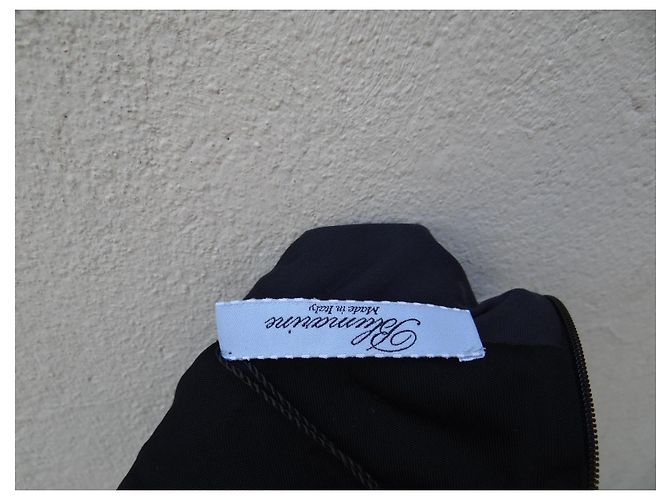 Vestido Blumarine preto de viscose com strass - vista 10