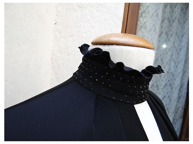 Vestido Blumarine preto de viscose com strass - vista 3