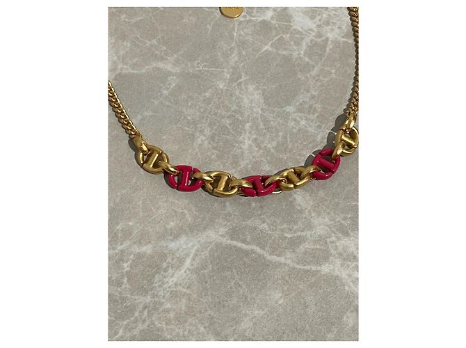 Collares DIOR T. Metal Dorado - vista 2