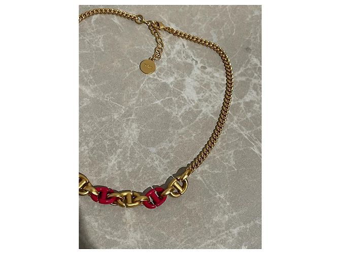 Collares DIOR T. Metal Dorado - vista 3