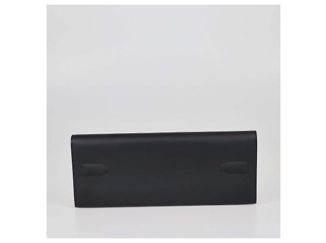 Pochette Birkin Shadow in Swift Nero di Hermès - vista 3